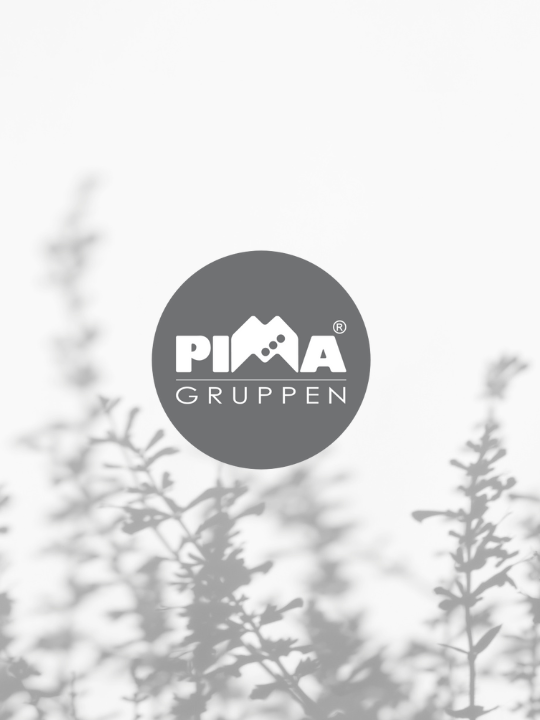 PIMA logga med grå bakgrund